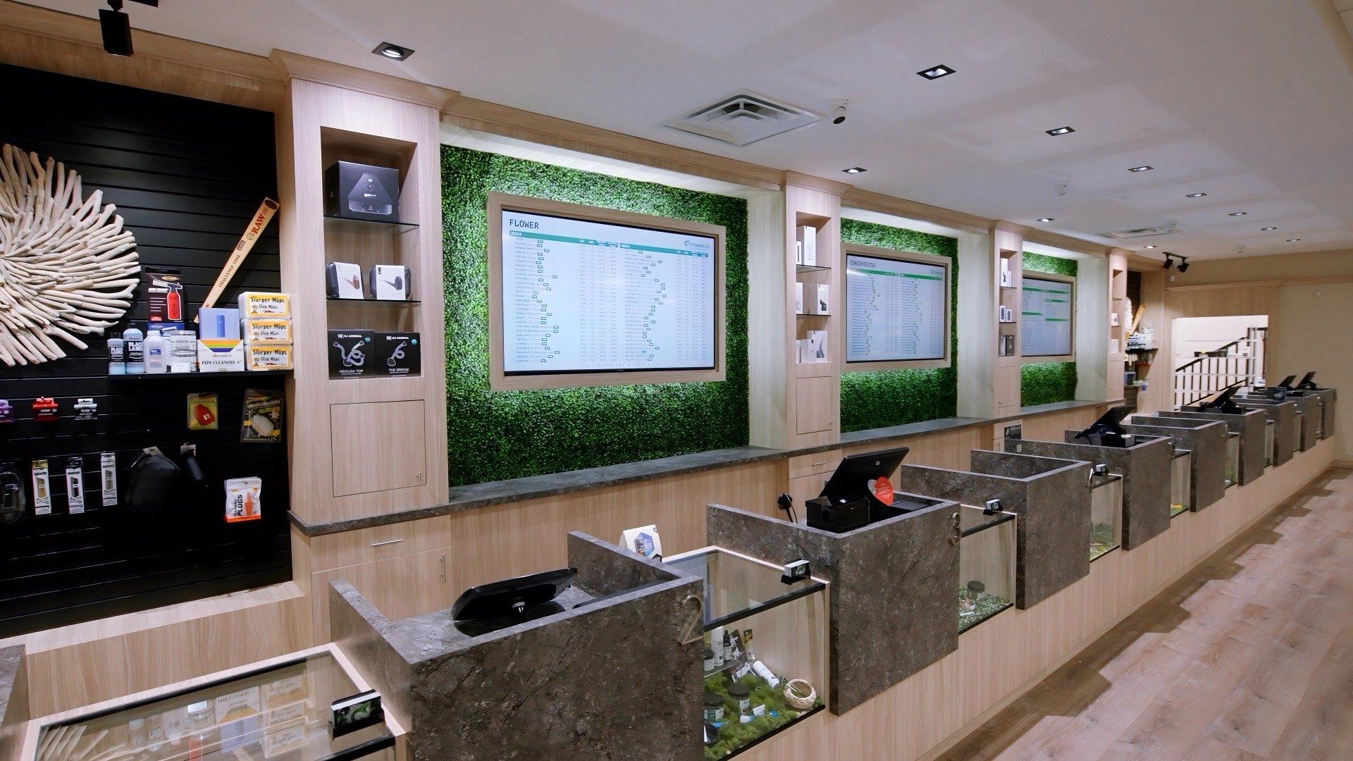Cottonmouth Dispensary POS terminals and checkout area